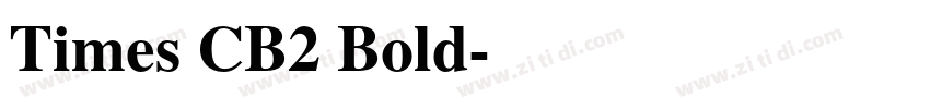 Times CB2 Bold字体转换